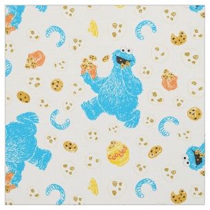 Crayon Cookie Monster Cookie Mönster Tyg