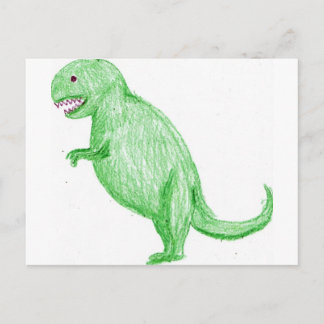 Crayon Dinosaur Vykort