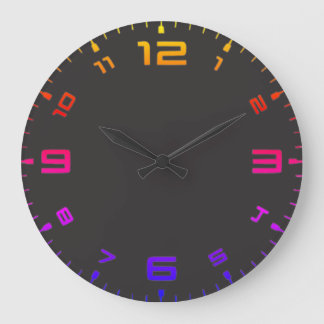 Crayon Färg Black Wall Clock Stor Klocka