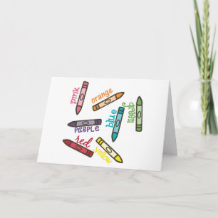 Crayon Färg Kort