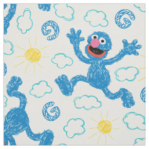 Crayon Grover Sunshine Mönster Tyg