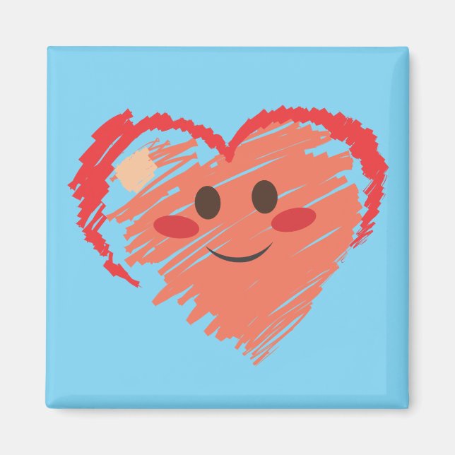 Crayon Heart Magnet (Framsidan)