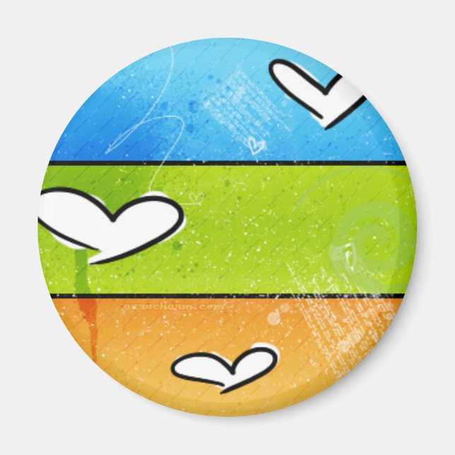 Crayon Hearts Magnet (Framsidan)