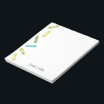 Crayon Hej Anteckningsblock<br><div class="desc">Det här anteckningsblocket har färgstarka kritor</div>