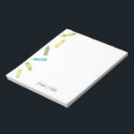 Crayon Hej Anteckningsblock<br><div class="desc">Det här anteckningsblocket har färgstarka kritor</div>