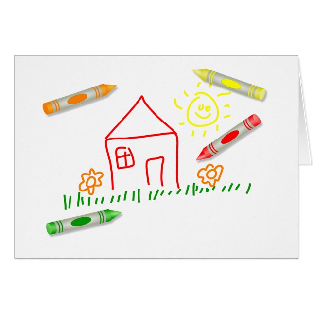 Crayon House Hälsningskort (Framsidan Horizontal)