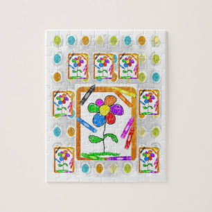 Crayon Jigszle Puzzle Pussel