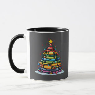 Crayon Julgran Lacher Student Julafton Mugg