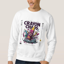 Crayon Kaos Konst – Trippig Smältande Crayon Stree Lång Ärmad Tröja