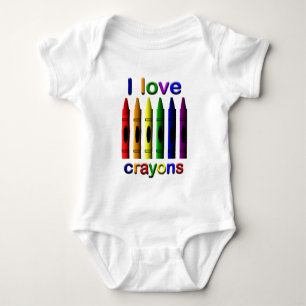 Crayon Kärlek Kritor Spädbarnsbesättning T-shirt