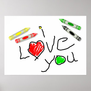 Crayon Kärlek Poster