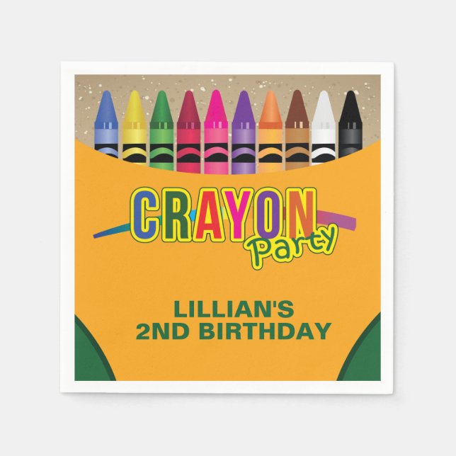 Crayon Party Pappersservett (Framsidan)