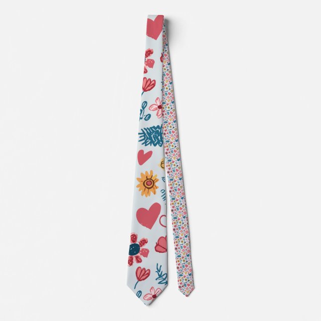 Crayon Pastel Heart & Flowers Slips (Framsida)