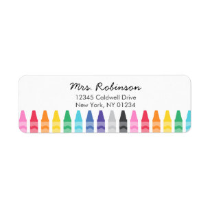 Crayon Returetiketters Returadress Etikett