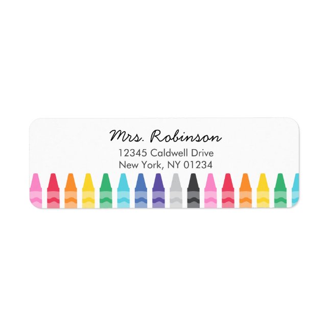 Crayon Returetiketters Returadress Etikett (Framsidan)