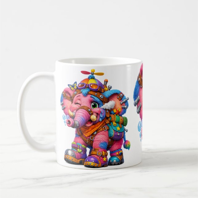 Crayon Sally Elephant Kaffemugg (Vänster)