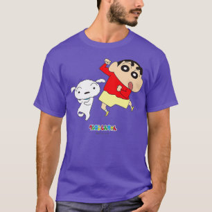 Crayon Shin-chan dances Shin-chan och Shiro T Shirt