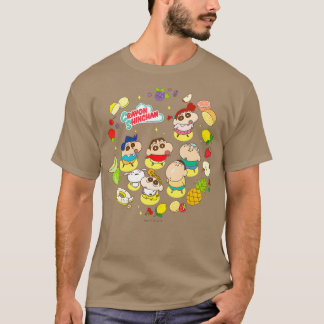Crayon Shin-chan En massa frukt Dessert Time T Shirt