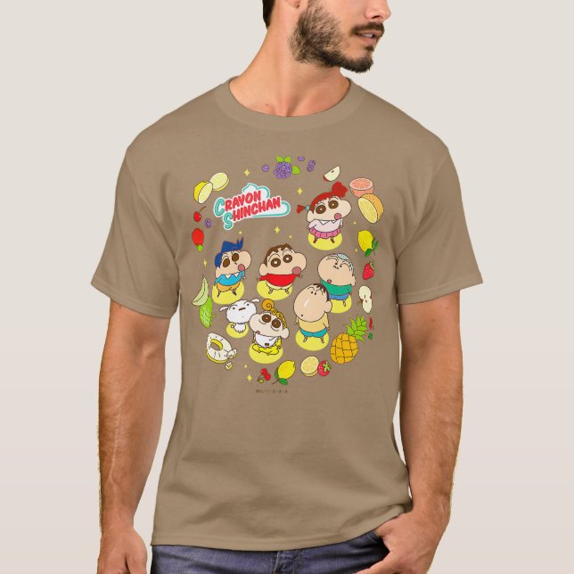 Crayon Shin-chan En massa frukt Dessert Time T Shirt (Framsida)
