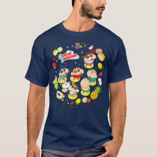 Crayon Shin-chan En massa frukt Dessert Time T Shirt