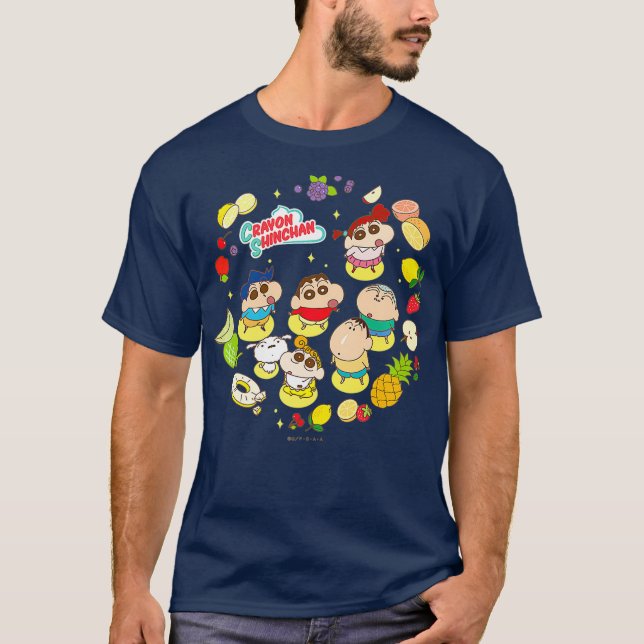Crayon Shin-chan En massa frukt Dessert Time T Shirt (Framsida)