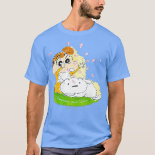 Crayon Shin-chan Himawari Shiro och cherry T Shirt
