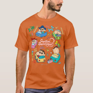 Crayon Shin-chan Kasukabe boeitai Party tid T Shirt
