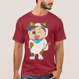 Crayon Shin-chan Kitten Play party Kazama-kun T Shirt