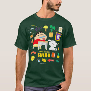 Crayon Shin-chan lyckyshiro Shin-chan-studien T Shirt
