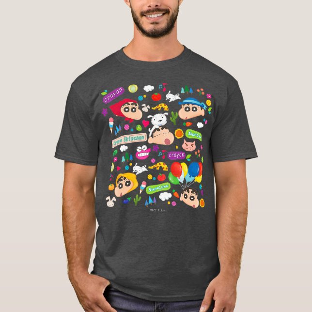 Crayon Shin-chan Mycket Shin-chan-målarfärg T Shirt (Framsida)