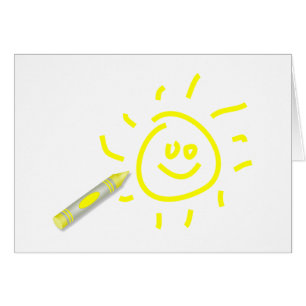 Crayon Sol Hälsningskort