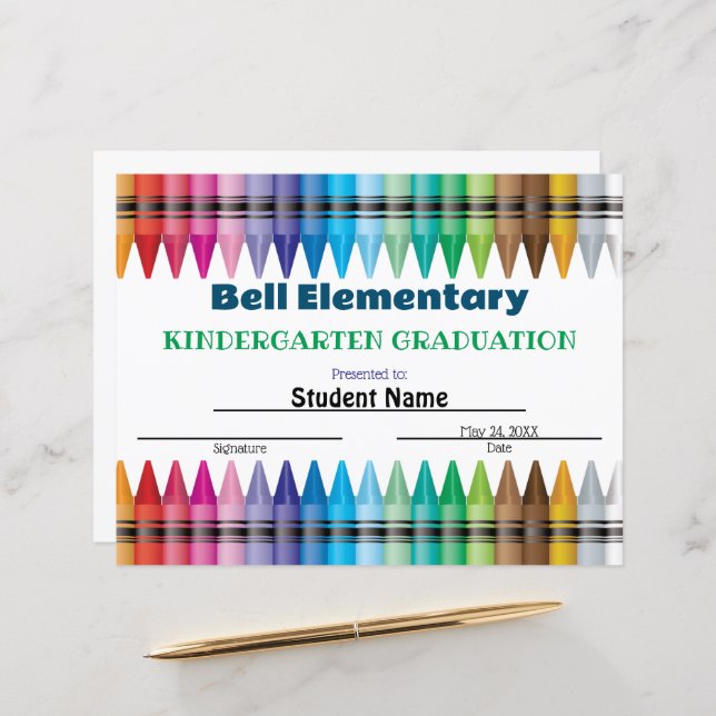 Crayon Studenten-certifikat (Fram/Back In Situ)