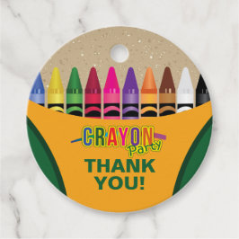 Crayon Tack Gåvor Etiketter