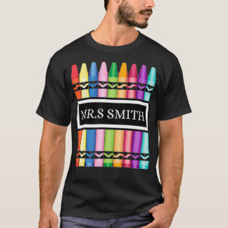 Crayon Teacher Back to school Shirt T
