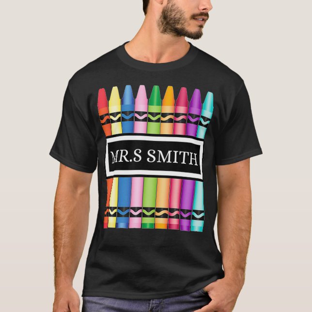 Crayon Teacher Back to school Shirt T (Framsida)