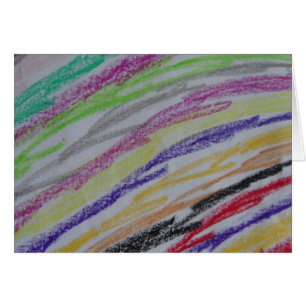 Crayon Teckning Linjer Hälsningskort