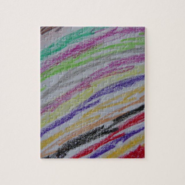Crayon Teckning Linjer Pussel (Vertikal)