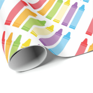 Crayon Wrapping Papprare Presentpapper