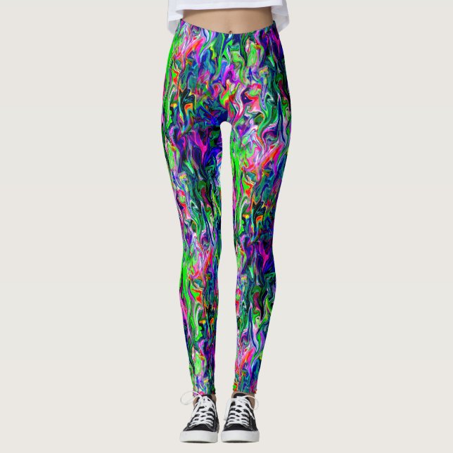 Crazee Squiggly Garden.... Leggings (Framsida)