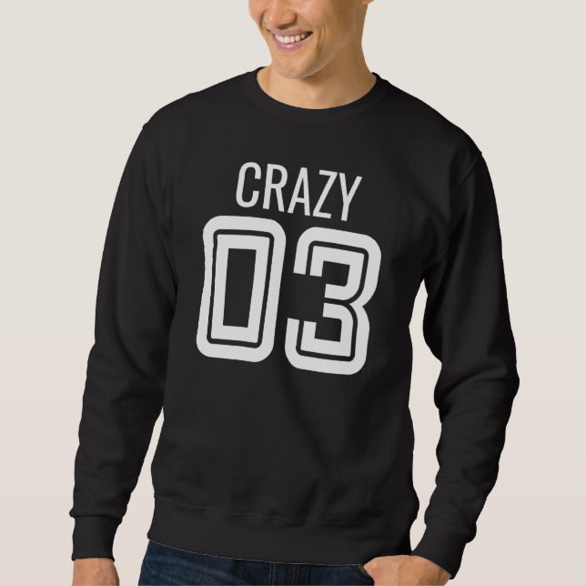 Crazy 3 Three Group Matching Bff - Bild på baksida Lång Ärmad Tröja (Framsida)