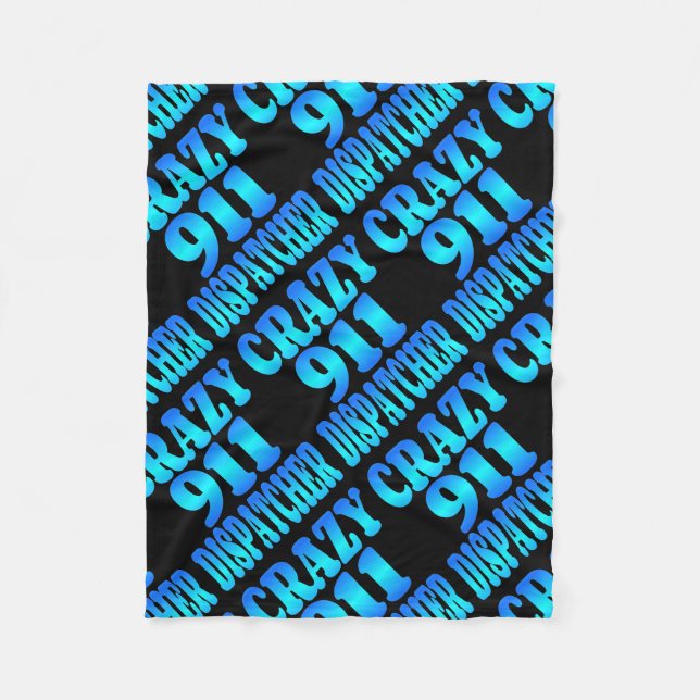 Crazy 911 Dispatcher Fleecefilt (Framsidan)