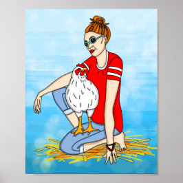 Crazy a Coola Chicks | Kycklingart Poster