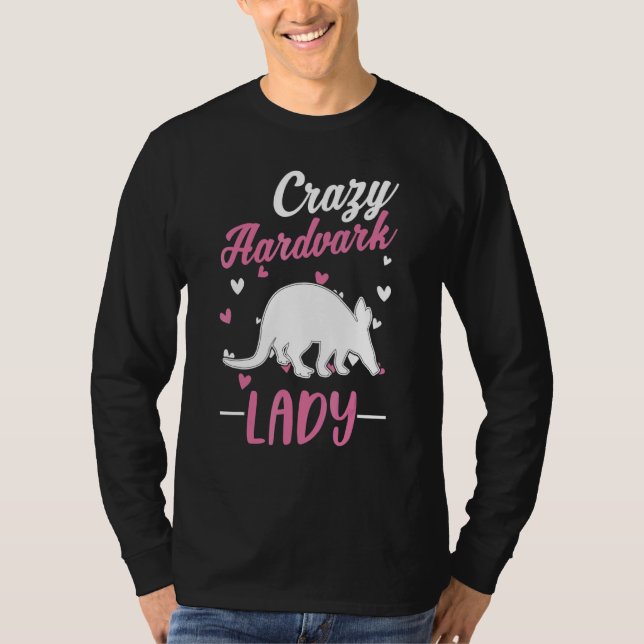 Crazy Aardvark Lady Aardvark Girl T Shirt (Framsida)