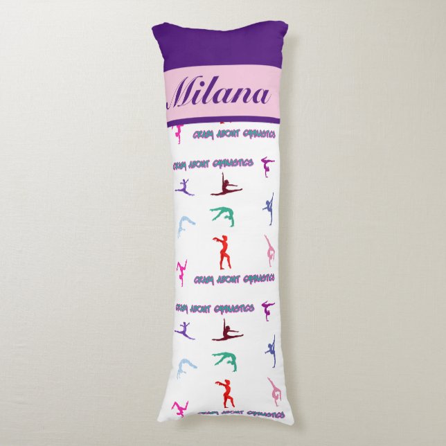 Crazy about Gymnastics Body Pillow Kroppskudde (Framsidan Vertikal)