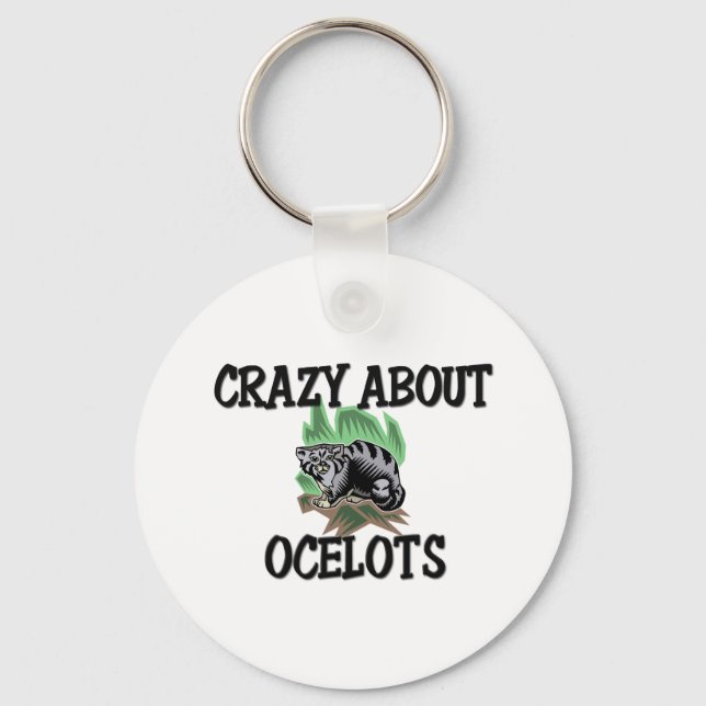 Crazy about Ocelots Nyckelring (Framsida)