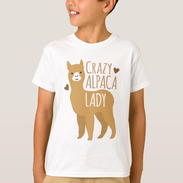 Crazy alpaca dam t-shirt (Framsida)