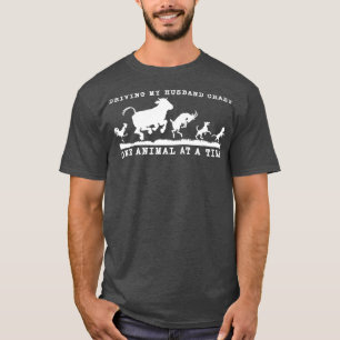Crazy Animal Dam Funny Farm Girl Premium T Shirt