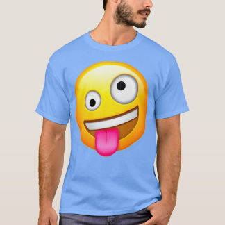 Crazy Ansikte Emoji T Shirt