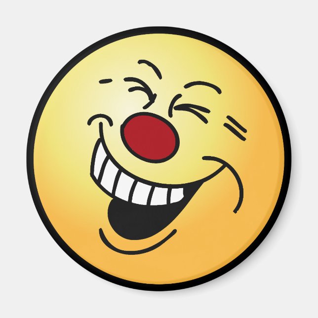 Crazy Ansikte Grumpey Magnet (Framsidan)