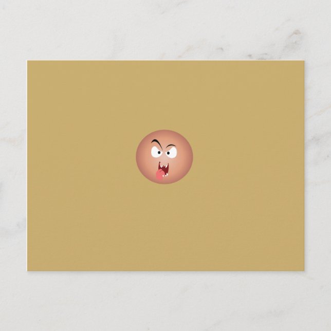 Crazy Ansikte Postcards Vykort (Framsida)